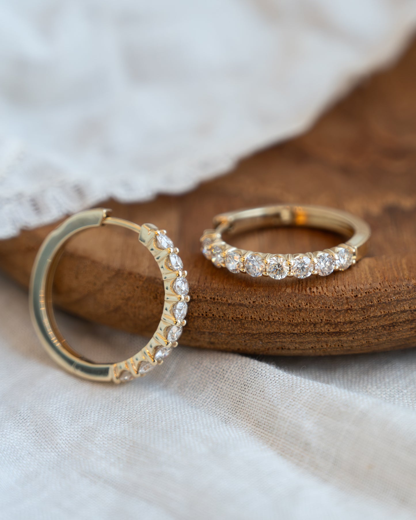 1.94 Diamond Hoop Earrings 14k Yellow Gold