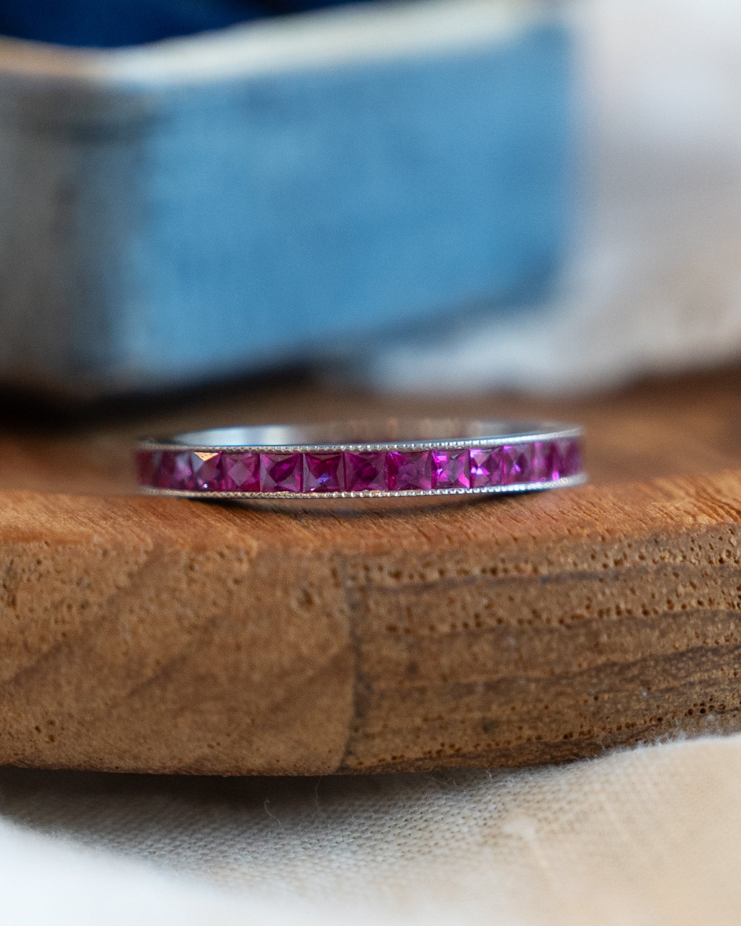 2.24 French Ruby Eternity Band Platinum
