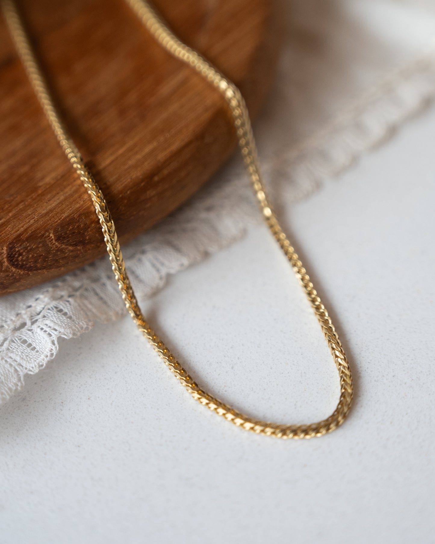16" Snake Chain Necklace 14k Yellow Gold