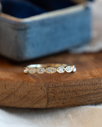 Diamond Stacking Band 14k Yellow Gold