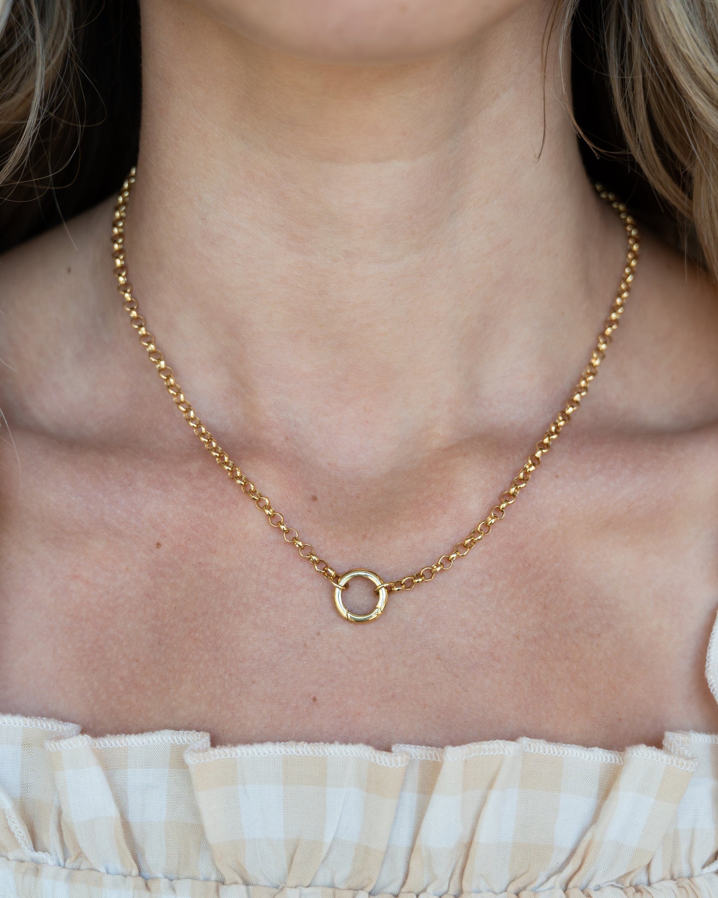 Foundrae Medium Belcher Chain Necklace 18k Yellow Gold
