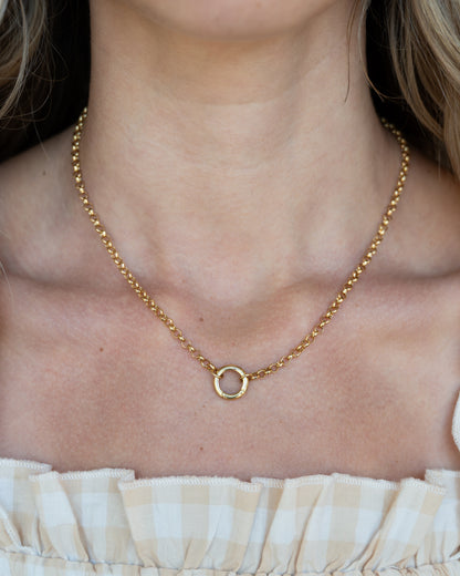 Foundrae Medium Belcher Chain Necklace 18k Yellow Gold