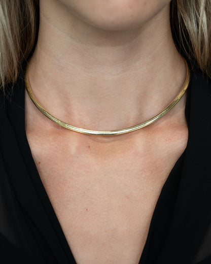 Omega Chain Necklace 14k Yellow Gold