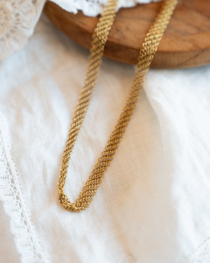 Tiffany & Co Elsa Peretti Mesh Chain Necklace 20k Yellow Gold