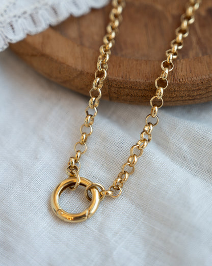 Foundrae Medium Belcher Chain Necklace 18k Yellow Gold
