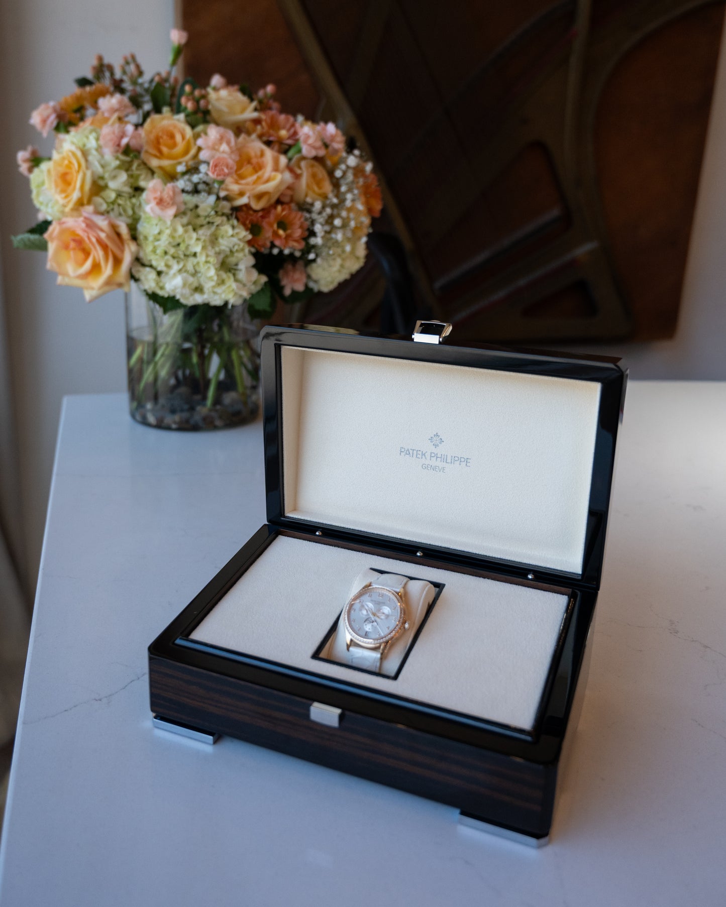 Patek Philippe Annual Calendar Diamond Bezel 4947R