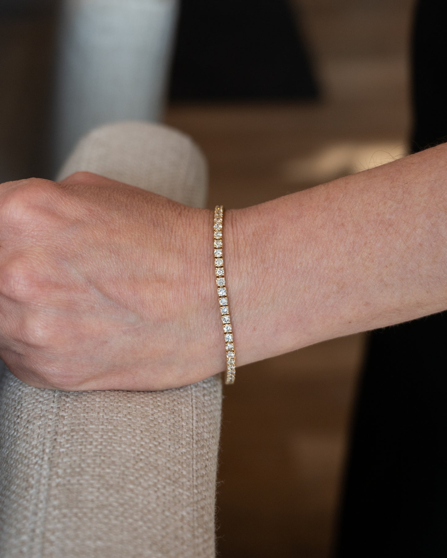 5.39 Diamond Tennis Bracelet 14k Yellow Gold