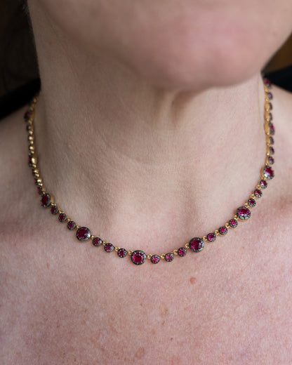 14.35 Ruby Necklace 18k Yellow Gold
