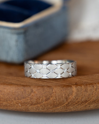 .25 Diamond Stacking Ring 14k White Gold