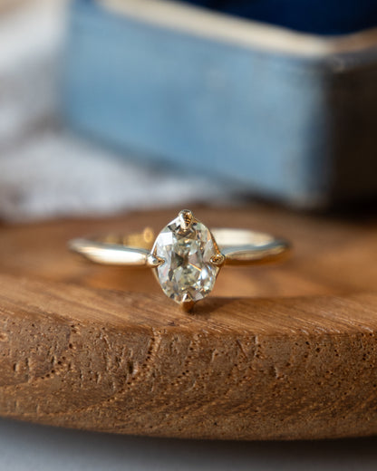 1.01 Old Mine Cushion Diamond Engagement Ring 14k