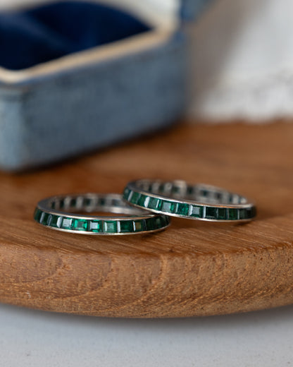 2.40 Emerald Eternity Band Platinum