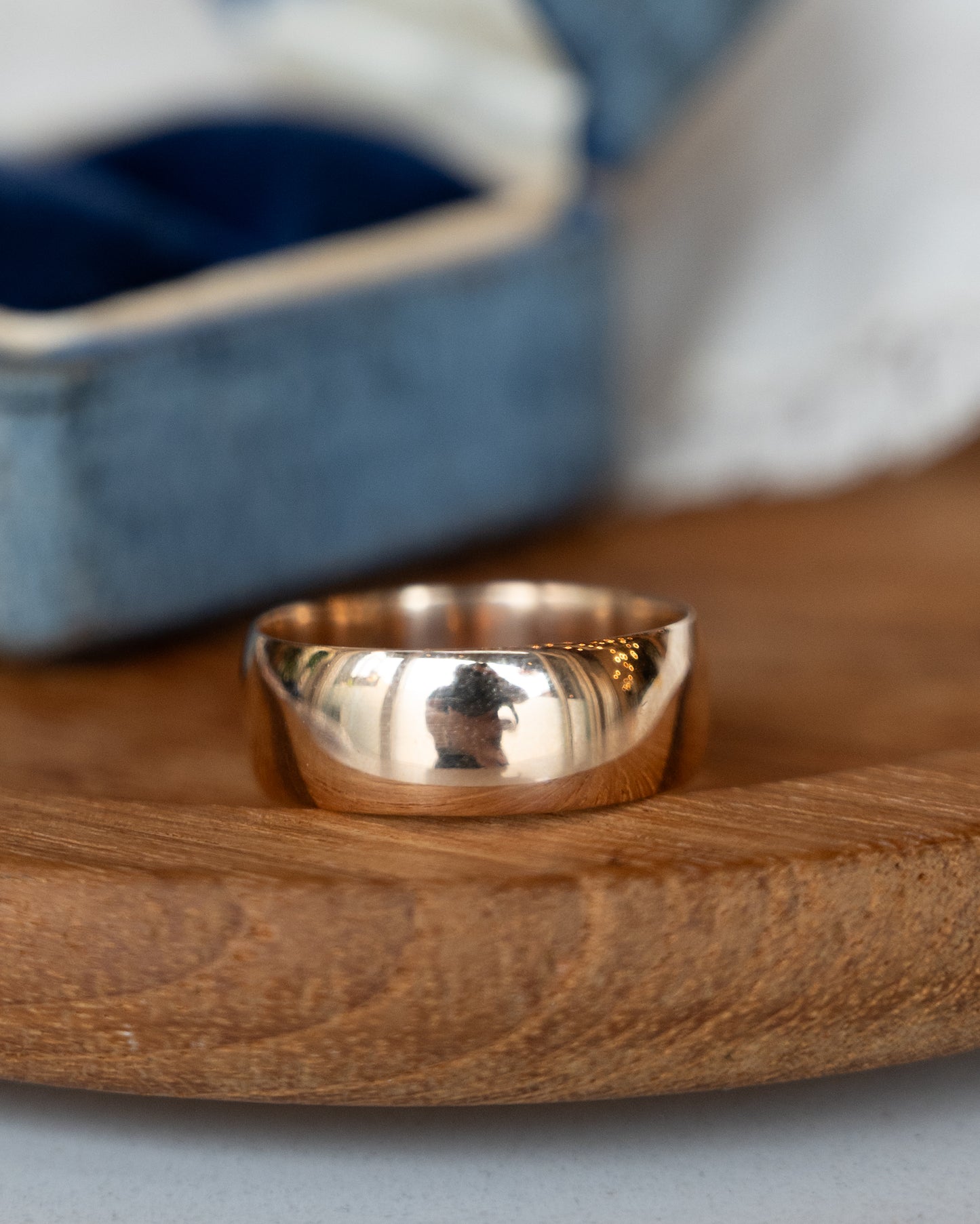 Antique Victorian Men's Wedding Band 14k Rose Gold