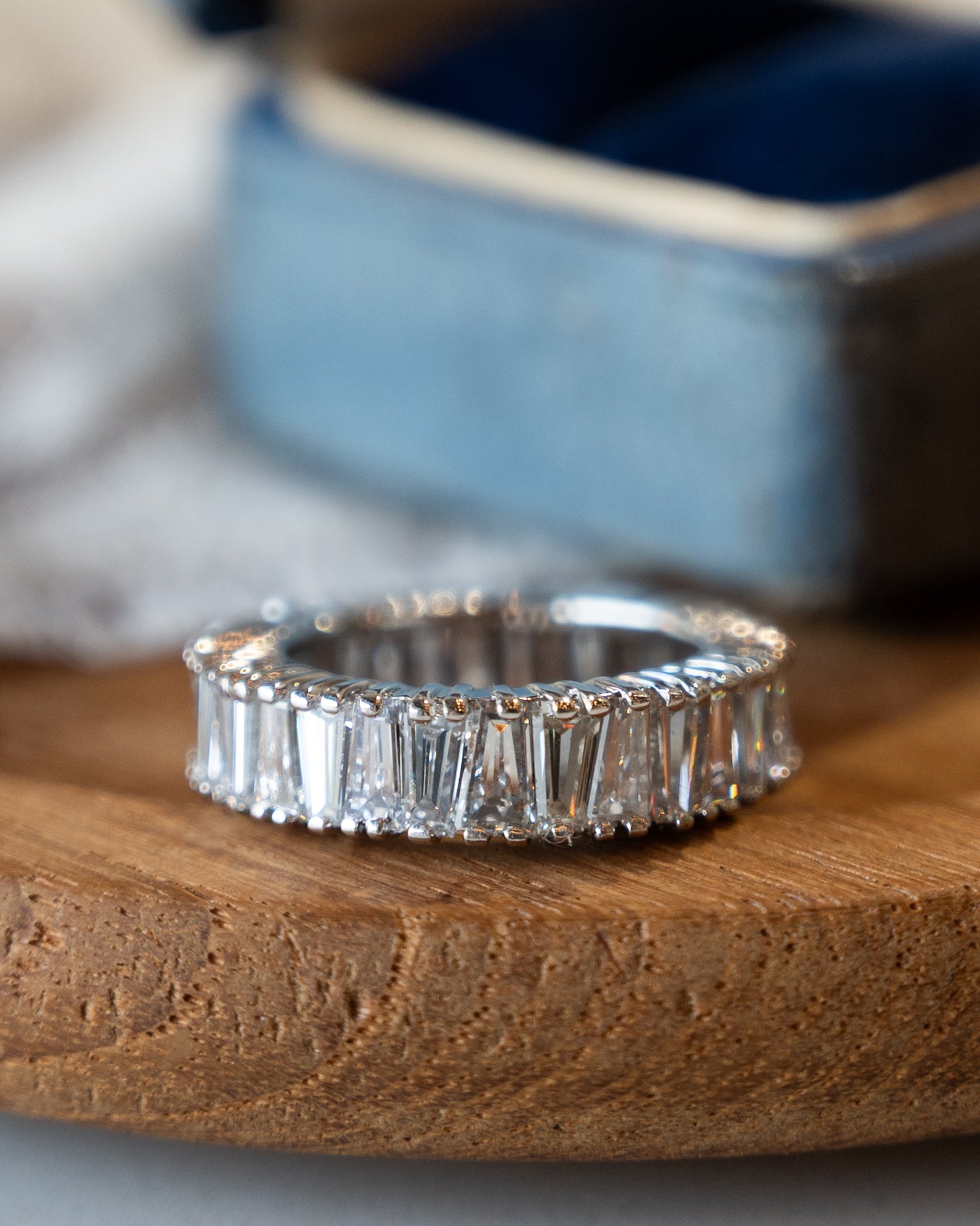7.68 Baguette Diamond Eternity Ring Platinum