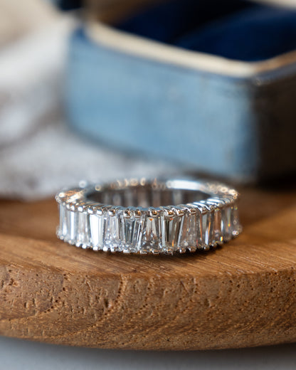 7.68 Baguette Diamond Eternity Ring Platinum