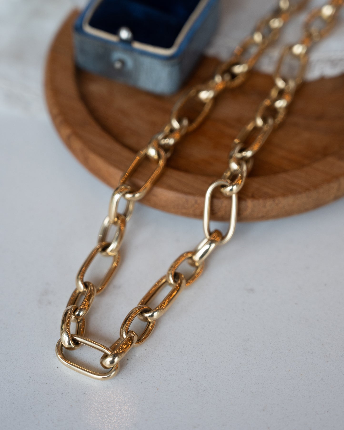 18" Paperclip Chain Necklace 14k Yellow Gold