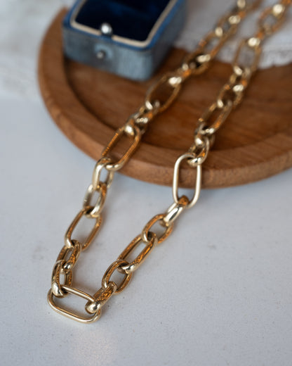 18" Paperclip Chain Necklace 14k Yellow Gold