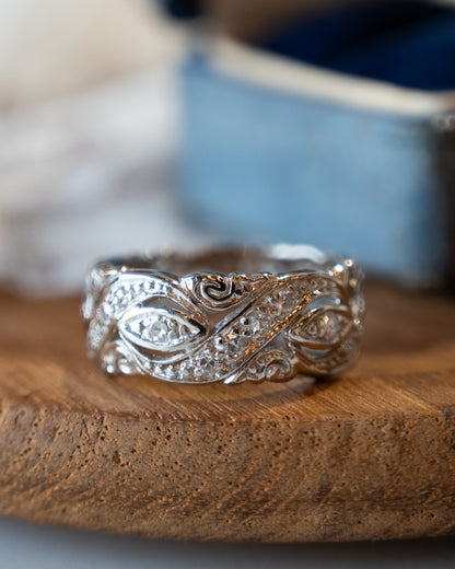 .70 Vintage Mid-Century Diamond Eternity Band Platinum