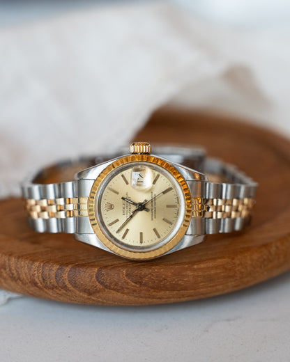 Rolex Datejust 26mm Gold Dial 2-Tone Jubilee