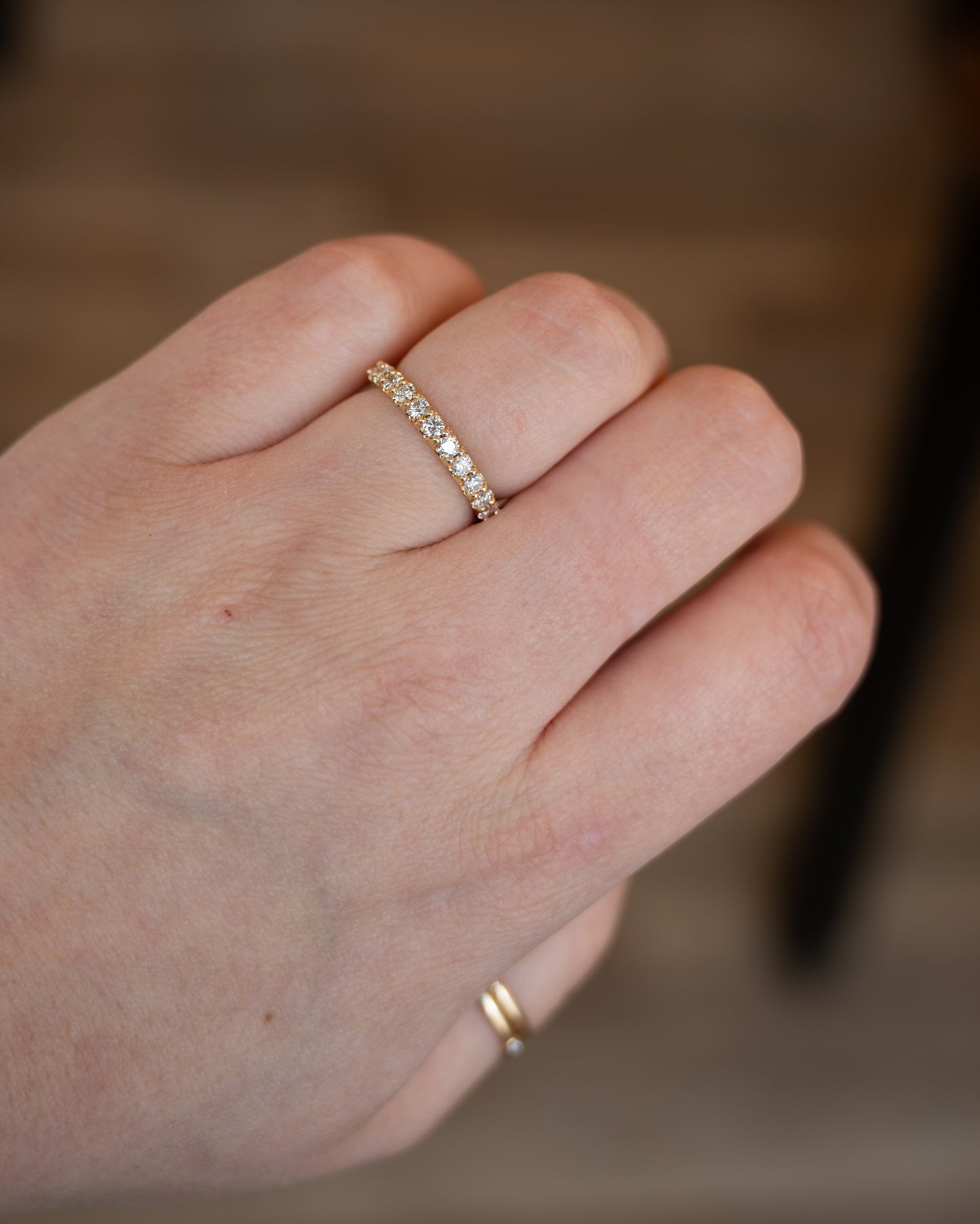 .55 Diamond Half-Eternity Wedding Band 14k Yellow Gold