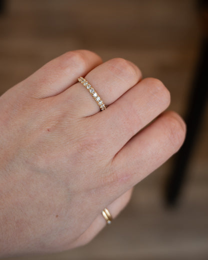 .55 Diamond Half-Eternity Wedding Band 14k Yellow Gold
