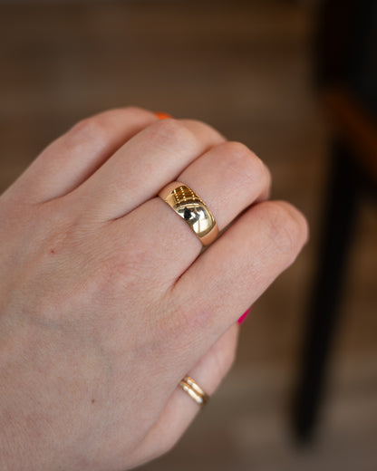 Tapered European Edge Band 14k Yellow Gold