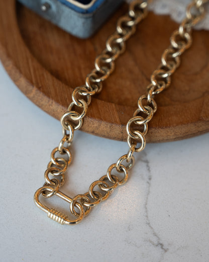 Ralph Lauren Rolo Link Necklace 14k Yellow Gold