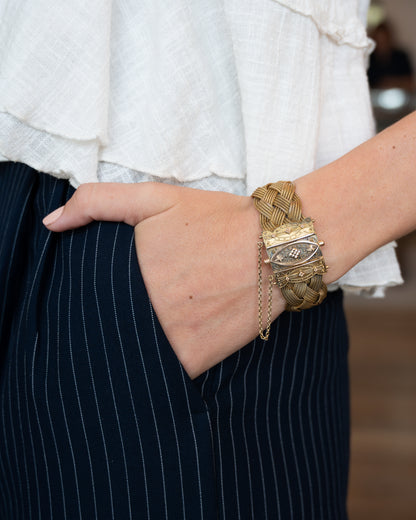 Antique Victorian Gold Mesh Bracelet 14k