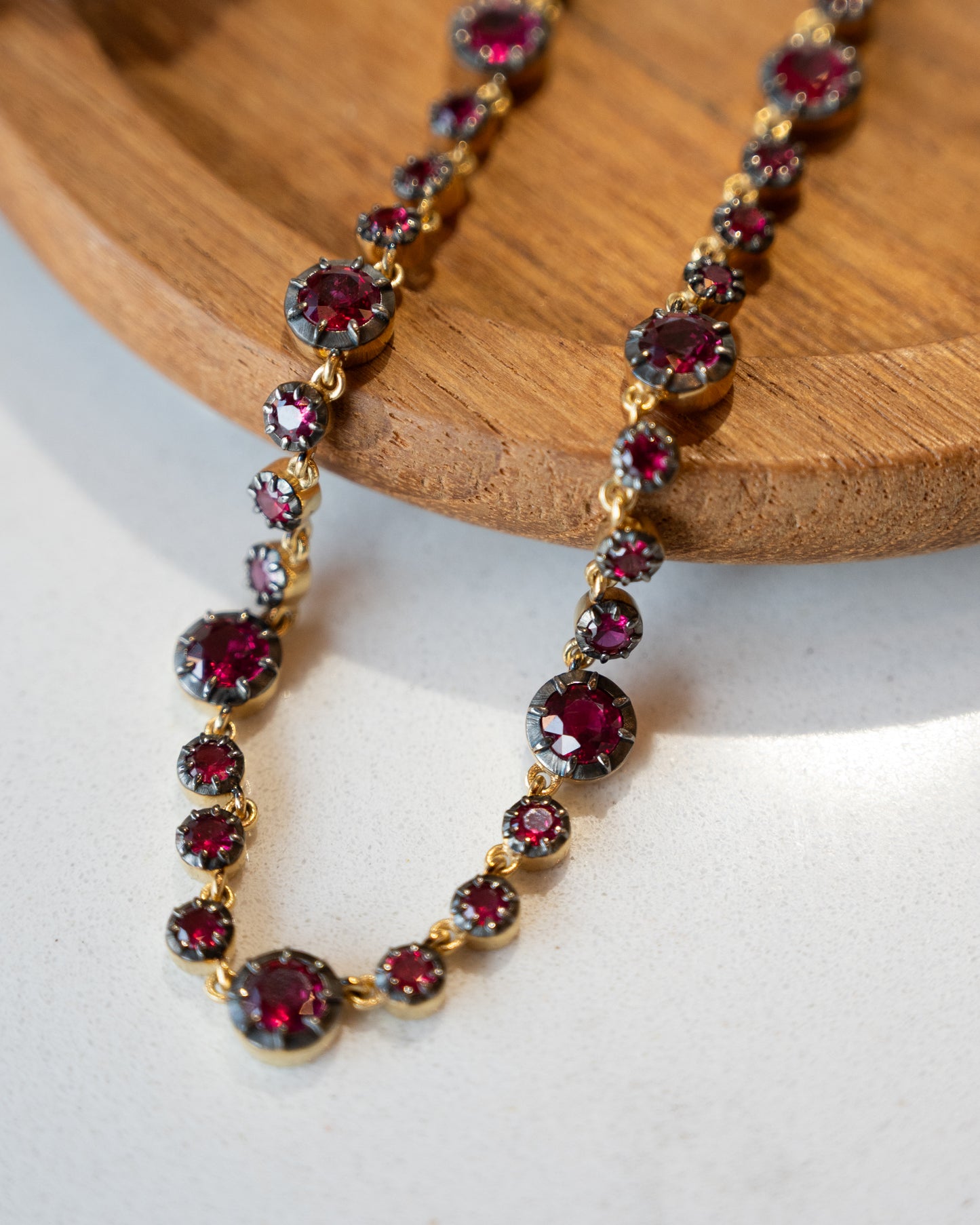 14.35 Ruby Necklace 18k Yellow Gold