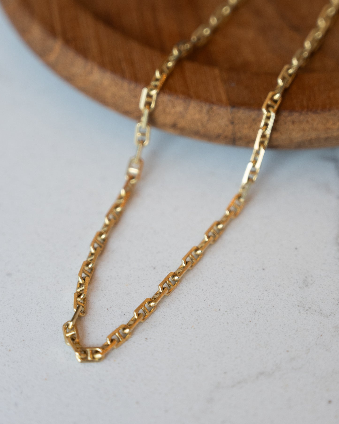 22" Mariner Link Chain Necklace 14k Yellow Gold