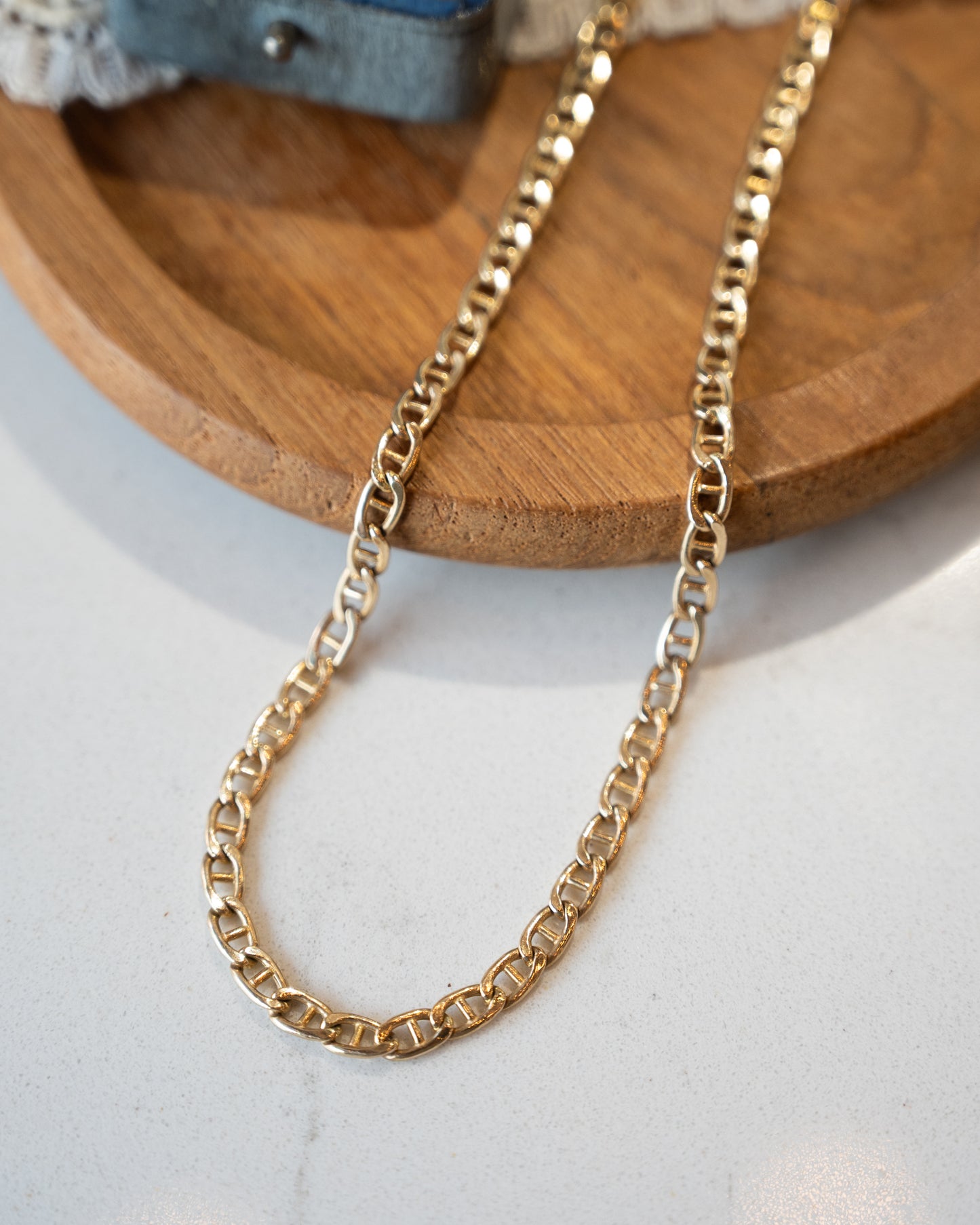 20" Mariner Link Chain Necklace 14k Yellow Gold