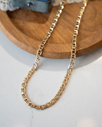 20" Mariner Link Chain Necklace 14k Yellow Gold