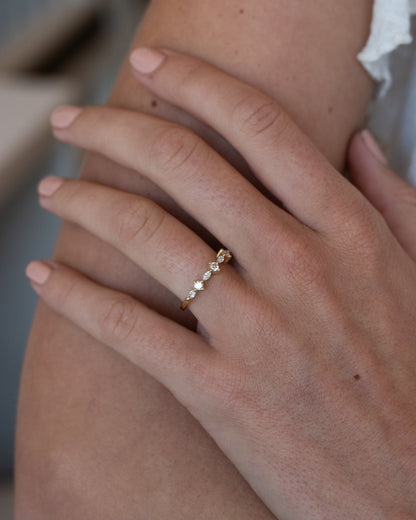.34 Diamond Wedding Band 14k Rose Gold