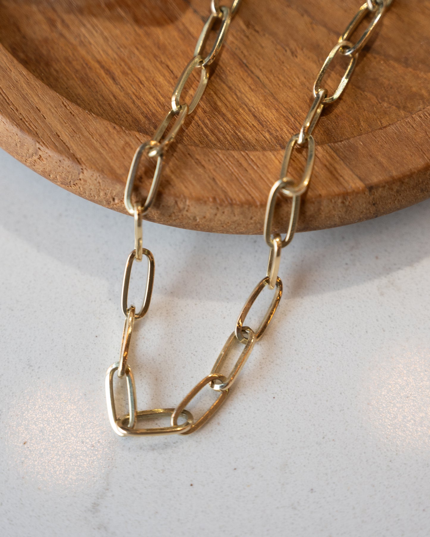 19.75" Paperclip Chain Necklace 14k Yellow Gold
