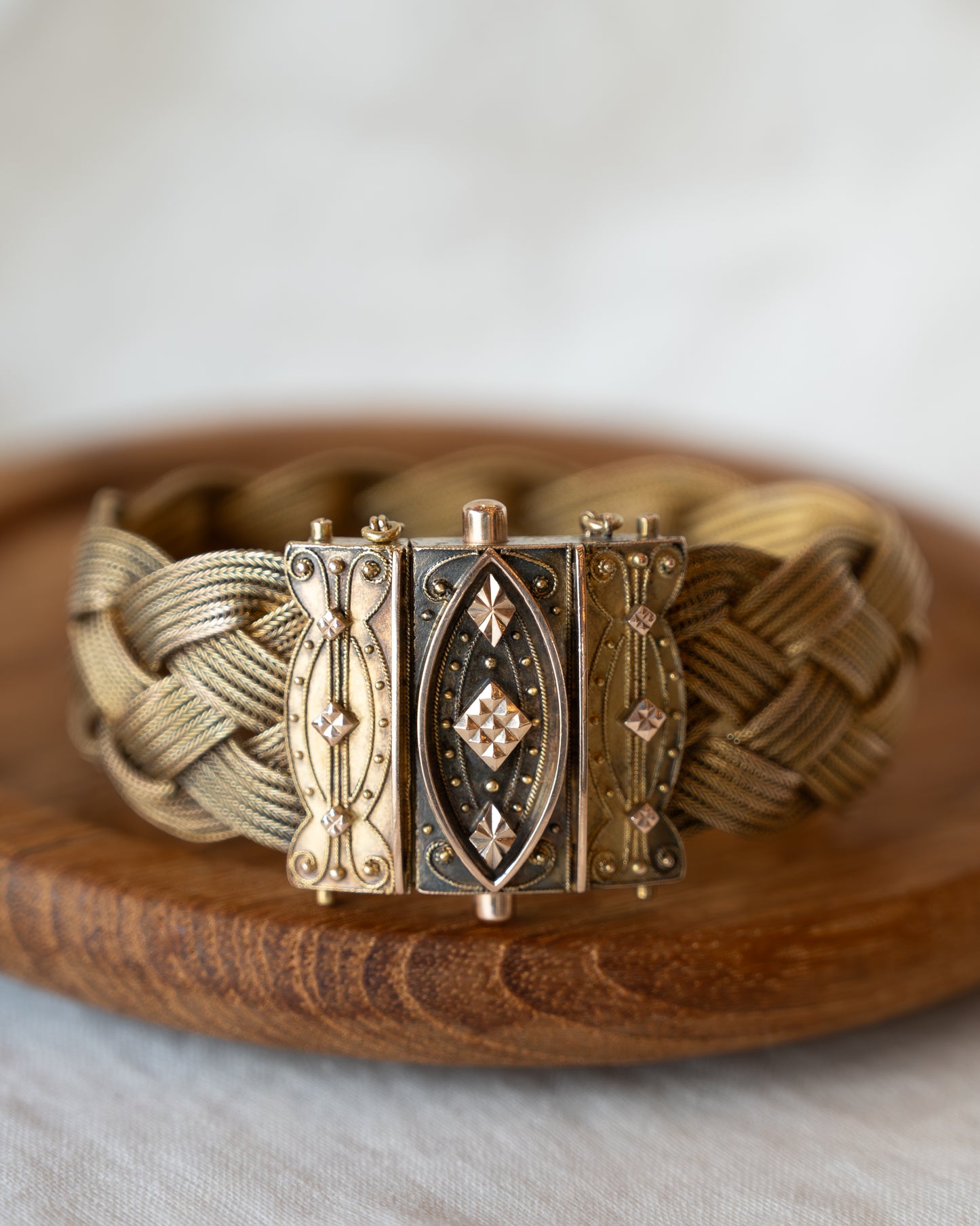 Antique Victorian Gold Mesh Bracelet 14k
