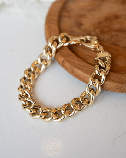 Ralph Lauren Curb Link Bracelet 14k Yellow Gold