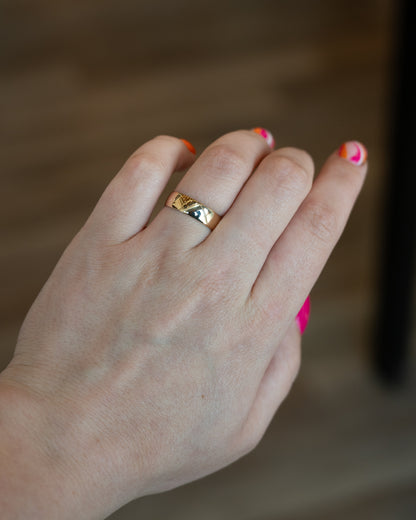 Antique Victorian Wedding Band 14k Yellow Gold