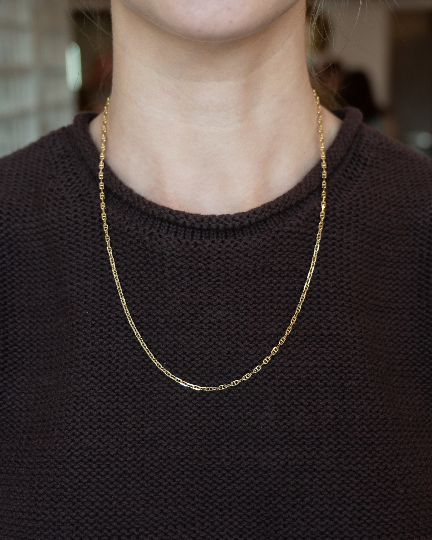 22" Mariner Link Chain Necklace 14k Yellow Gold