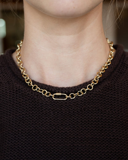 Ralph Lauren Rolo Link Necklace 14k Yellow Gold