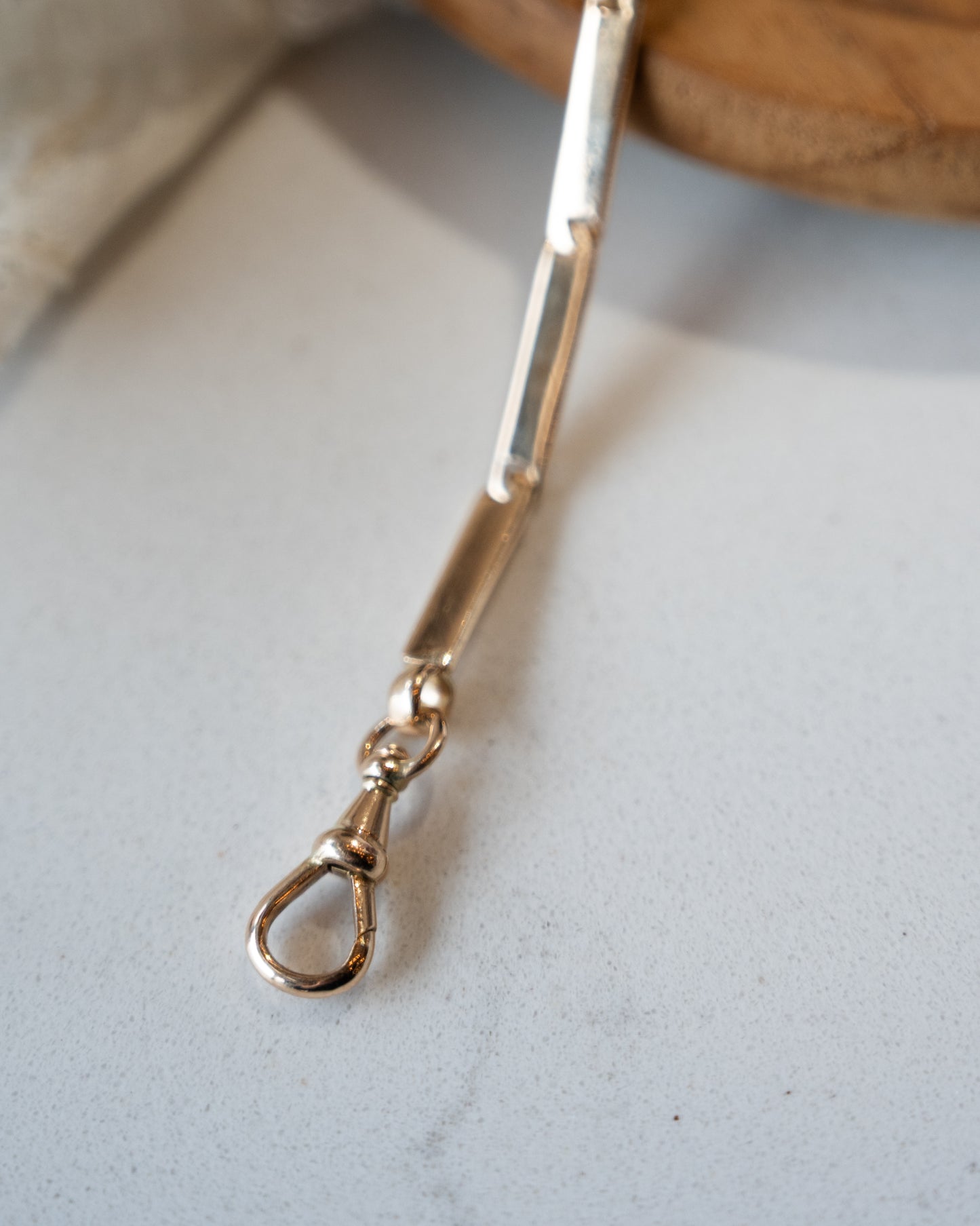 Victorian Watch Fob Chain Necklace 14k Yellow Gold