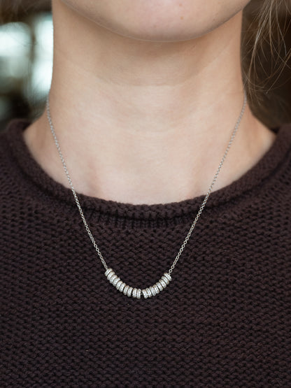 1.98 Diamond Rondelle Necklace 14k & 18k White Gold