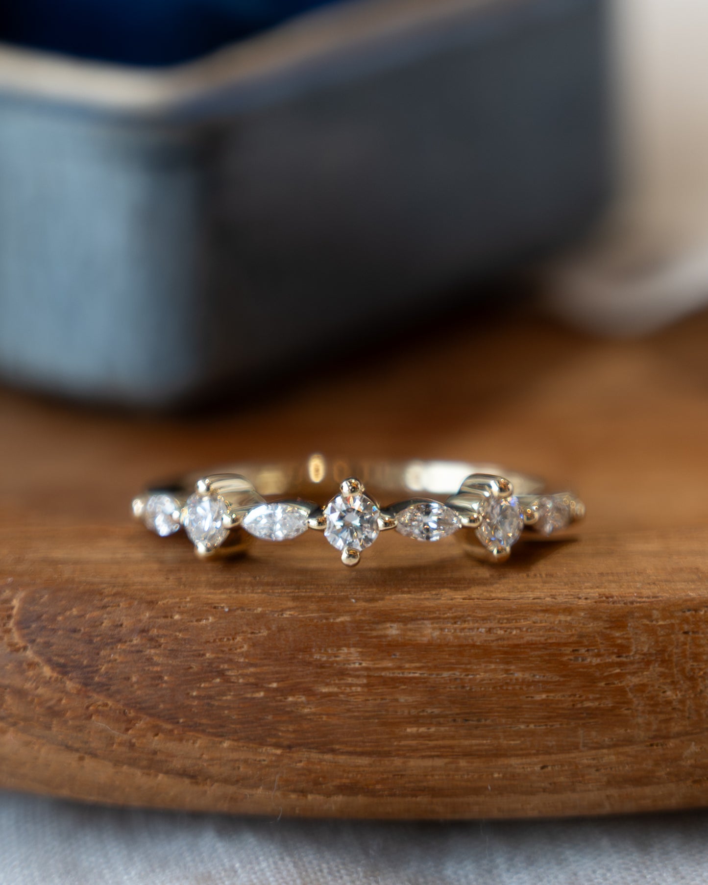 .34 Diamond Wedding Band 14k Rose Gold