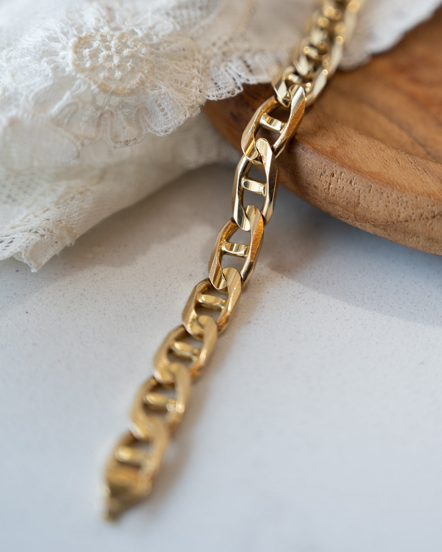Mariner Link Chain Bracelet 14k Yellow Gold