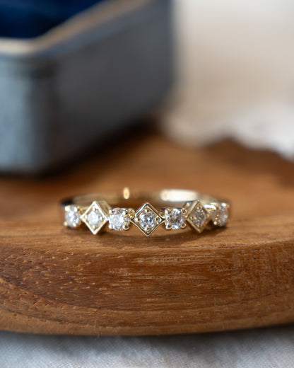 .29 Diamond Stacking Wedding Band 14k Yellow Gold