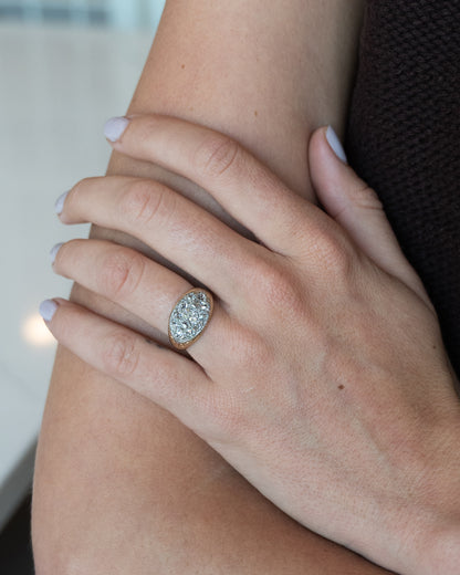 .39 Antique Art Deco Diamond Cocktail Ring 14k