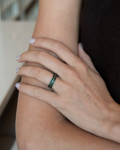 2.40 Emerald Eternity Band Platinum