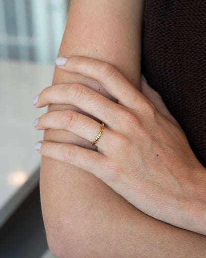 Braided Stacking Band 18k Yellow Gold