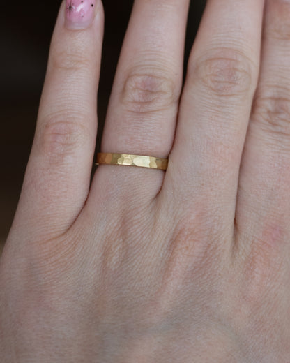 Satin Finish Wedding Band 18k Yellow Gold