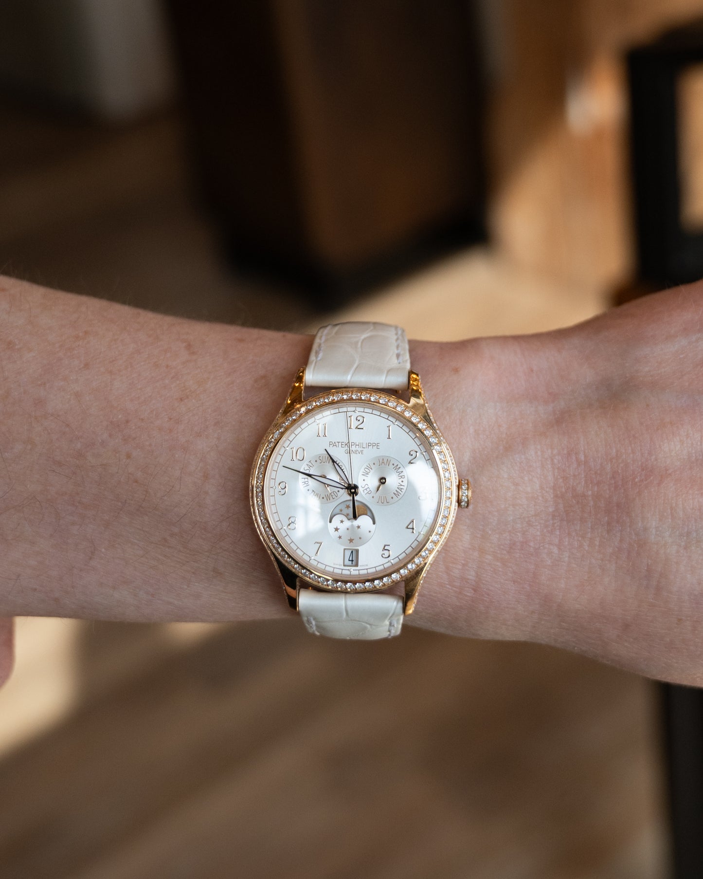 Patek Philippe Annual Calendar Diamond Bezel 4947R