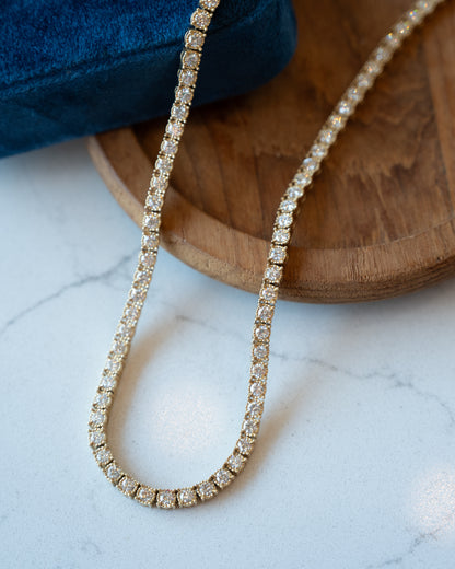 10.00 Diamond Tennis Necklace 14k Yellow Gold