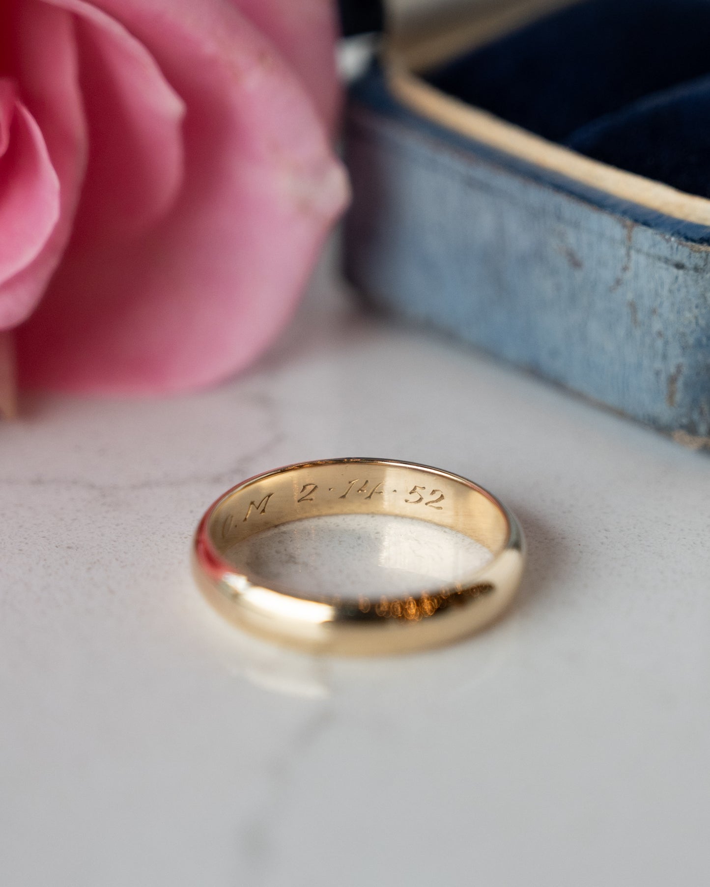 Vintage Mid-Century Men's Wedding Band 14k